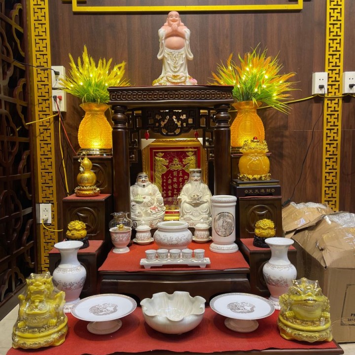 Combo Ban Thờ Mái Bằng Hiện Đại 